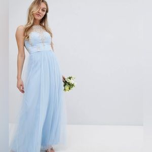 Chi Chi London Petite Bardot Neck Sleeveless Maxi Dress